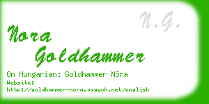 nora goldhammer business card